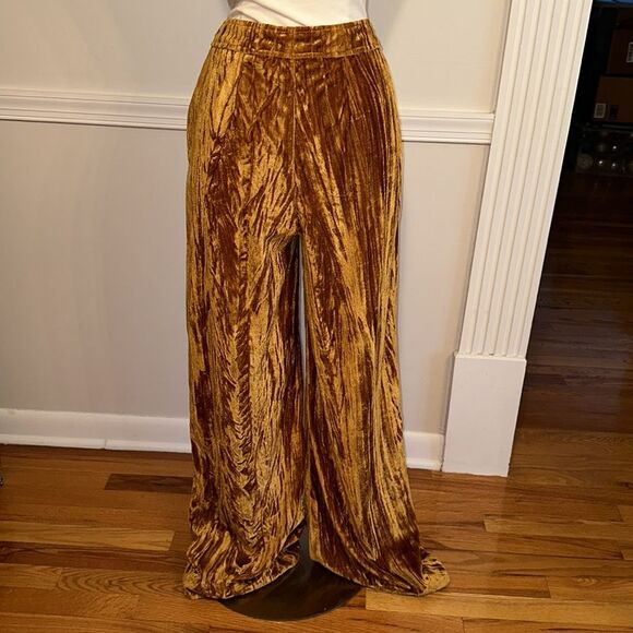 RARE Free People Runway Velvet Wide Leg Pants, Size 0, NWT - Picture 4 of 12
